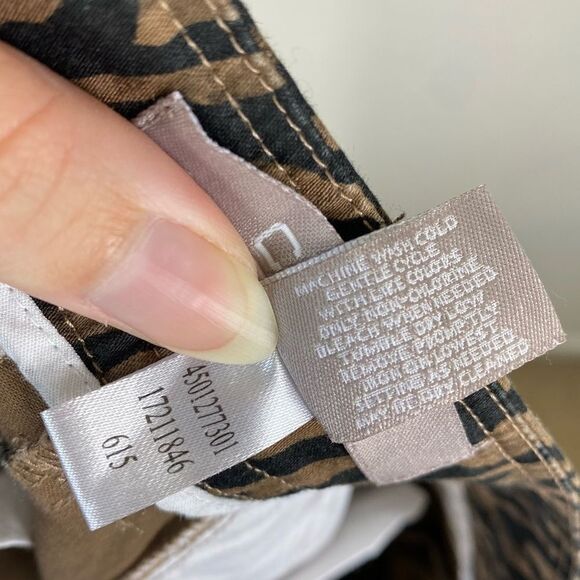 Chico’s Brown & Black Zebra Squiggle Print High Rise Crop Slim Pants - Picture 5 of 5